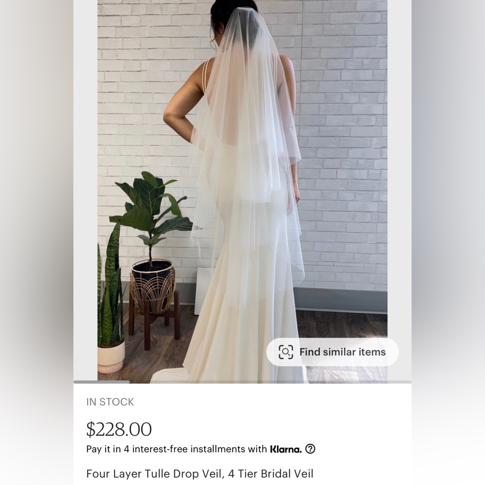 “Tailored Tulle” Four Layer Tulle Drop Veil, 4 Tier Bridal Veil
